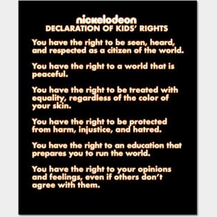 Nickelodeon Declaration of Kids' Rights Posters and Art